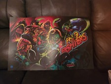 Official Stern FOO FIGHTERS Rare Pinball Machine Translite !!