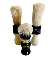 Vintage lot of 3 Shave Brushes & Durham Duplex razor/hair shaper