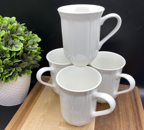Mikasa Porcelain ANTIQUE WHITE 4.5" tall by 3.25" Coffee/Tea Mug (SET OF 4) NEW - Picture 3 of 8