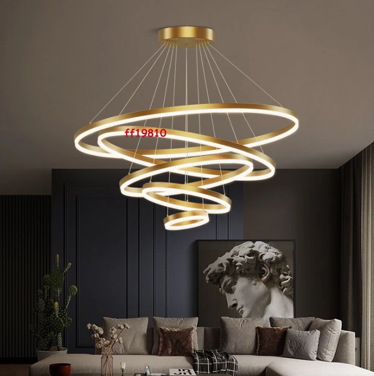 Modern circular discount ring chandelier
