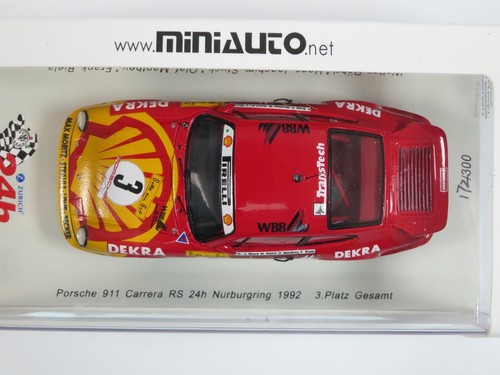 Anello N 1:43 Spark MAB014 Porsche 911 Carrera RS 24h 1992 X5 - Foto 3 di 6