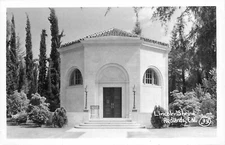 1940a Redlands California Lincoln Memorial Shrine RPPC Postcard 25-4881