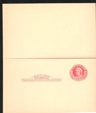 Antique Old Postcard Reply Card Postal Card United States of America