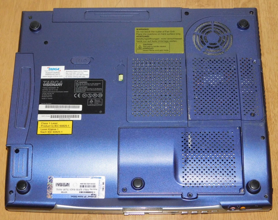 DEFEKT/DAMAGE Notebook Laptop Targa Visionary XP ohne/without HDD / CPU - Bild 4 von 4