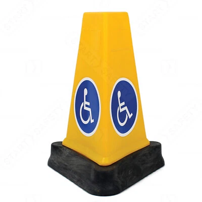 Genuine JSP Disabled Parking Cone 570mm Traffic Cone - Yellow 3KG