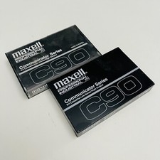 Lot of 2 Cassette Tapes Maxell C90 Communicator Series - 1 New - 1 Used
