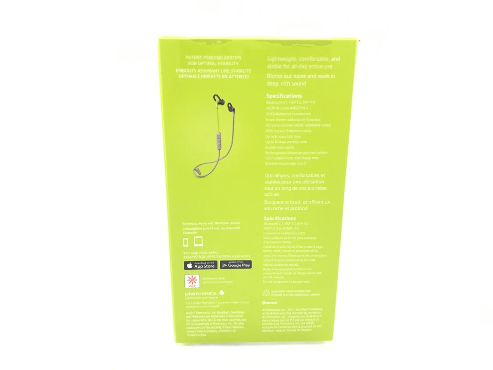Plantronics Wireless BackBeat Fit 305 Headphones - Lime Green - Image 2 of 3