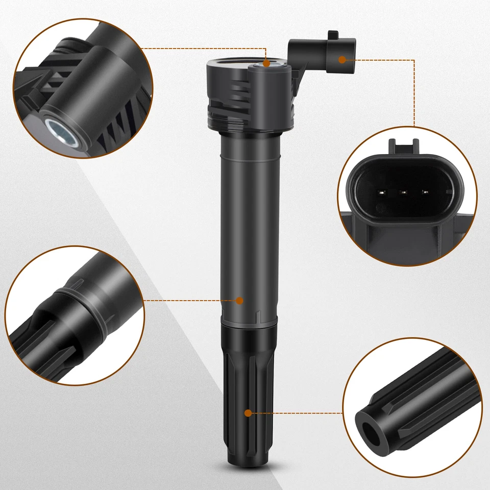 Pacote com 4 bobinas de ignição para Fiat 500 2012 2013 2014 2015 2016 2017 L4 1.4L - Imagem 3 de 4