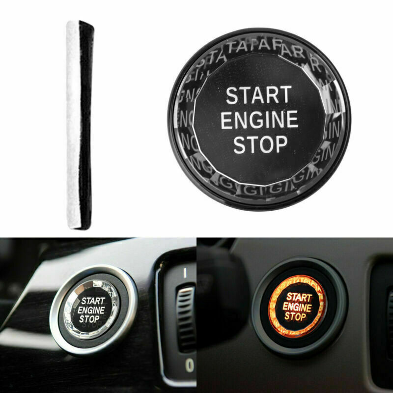 Black Engine Start Stop Switch Button Cover Crystal Fits BMW E Chassis E90 E92U4