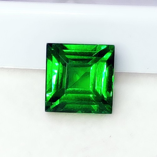 Gema transparente certificada granate verde tsavorita natural de 6,22 quilates de piedra preciosa suelta - Imagen 3 de 8