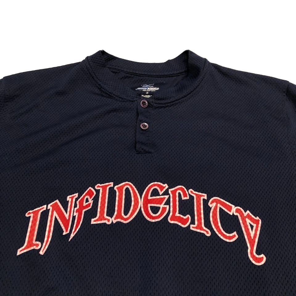 Camisa Jersey Mizuno Drylite Para Hombres Infidelidad #22 Talla M Azul Blanco Manga Corta Foto 2 de 4