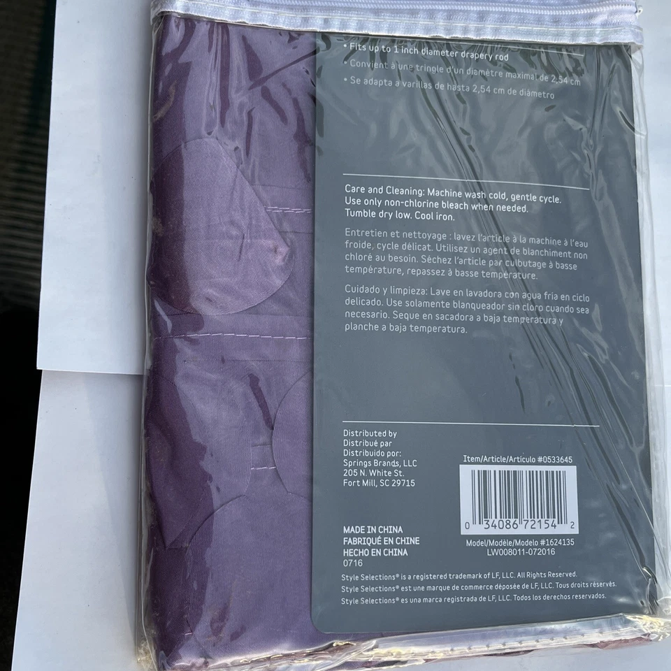 Cenefa bidireccional Style Selections, 50"×17", púrpura, una cenefa Foto 4 de 4