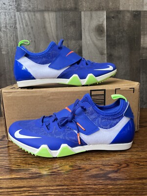 Nike Pole Vault PV Elite Track Field Spikes Racer Blue men's size