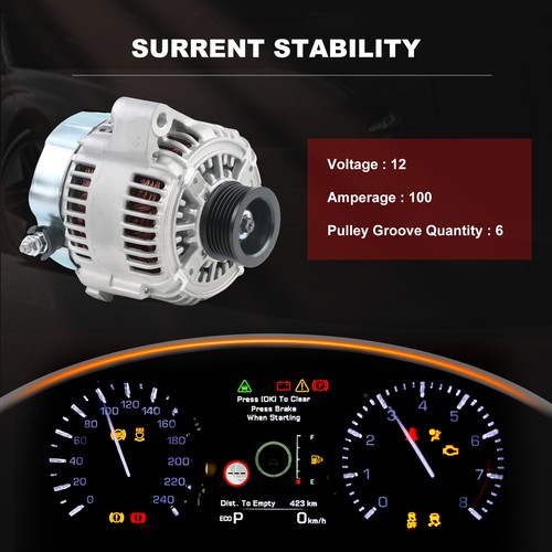 Alternator for Lexus GS430 2001-2005 LS400 SC400 GS400 1998 1999 2000 SC430 2002 - Picture 13 of 17