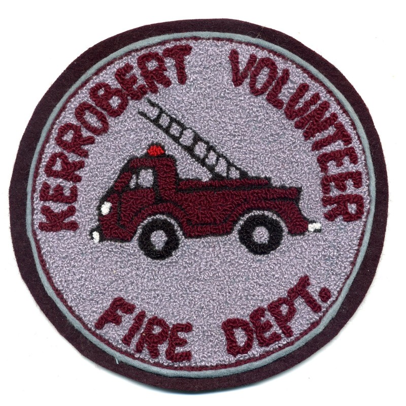 Vintage Kerrobert Saskatchewan Canada Fire Dept. Patch - Chenille - 6.25" dia.