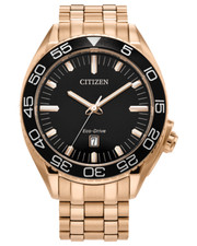 Citizen Carson Eco-Drive Men's Rose Gold Calendar Watch 42MM AW1773-55E