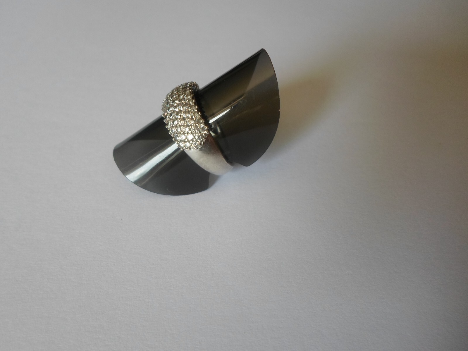 solid silver ring, zirconium pavement, size 52 - image 7