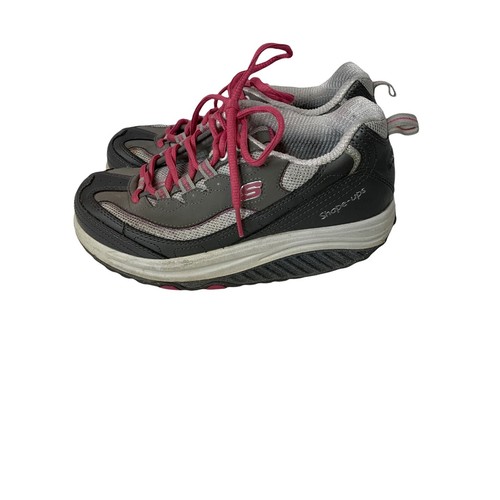 Skechers Shape-ups womens 6 gray pink 