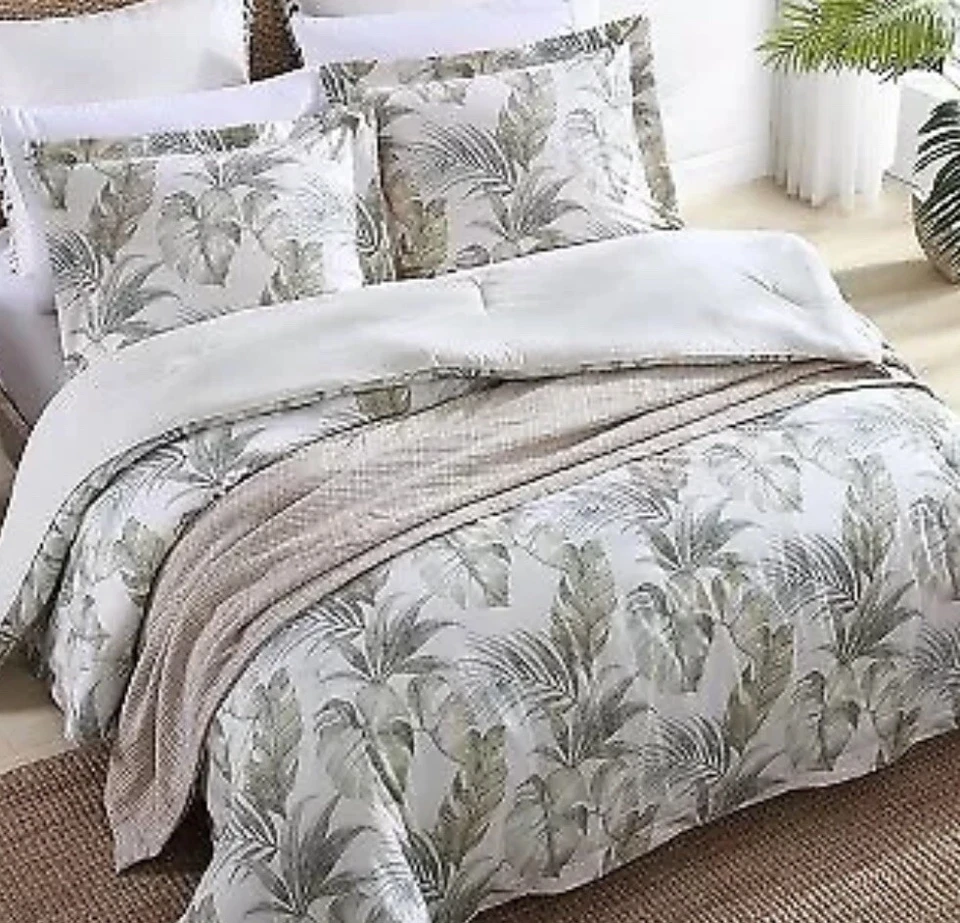 Tommy Bahama King Waimea Bay 被褥和假 3 件套 绿色 全新 — 第 2/4 张图片