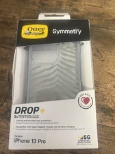 NEW OtterBox Symmetry Case for Apple iPhone 13 Pro Clear Silver Glitter
