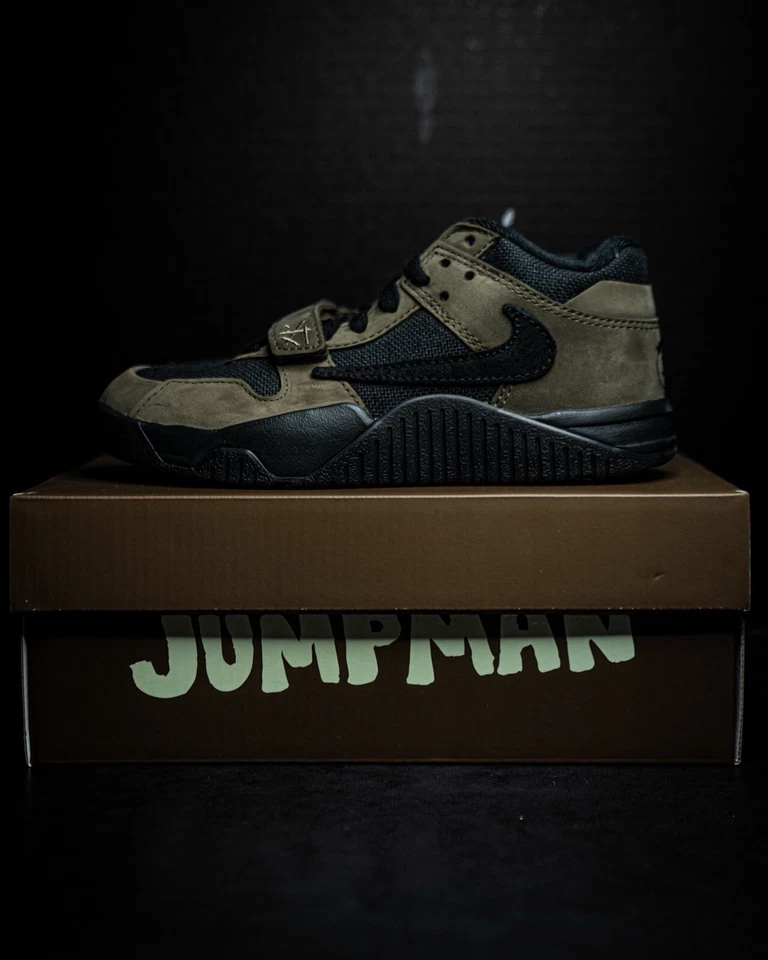 Talla 1Y - Travis Scott x Jordan Jumpman Jack TR Dark Mocha PS (FJ2851-204) ¡NUEVO! Foto 4 de 4