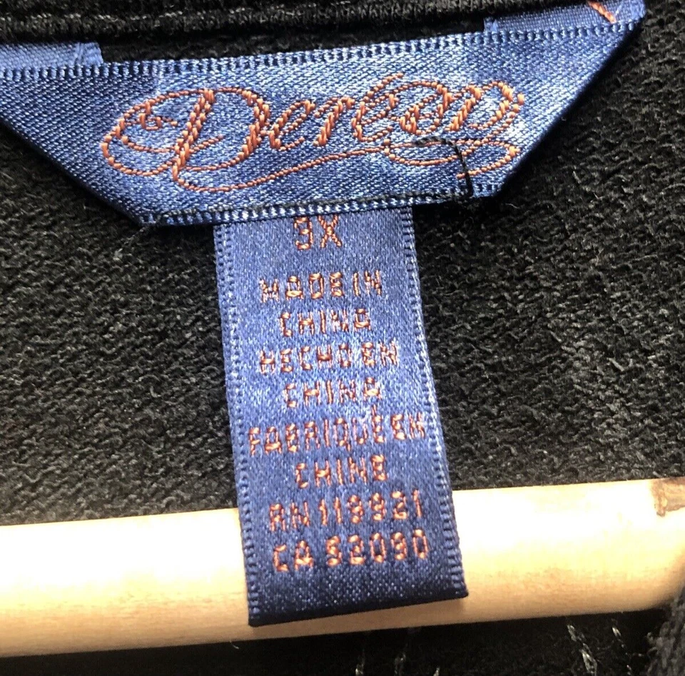 Sudadera Dereon Mujer Cremallera Completa Talla 3X Negra Lentejuelas Filigrana Foto 4 de 4