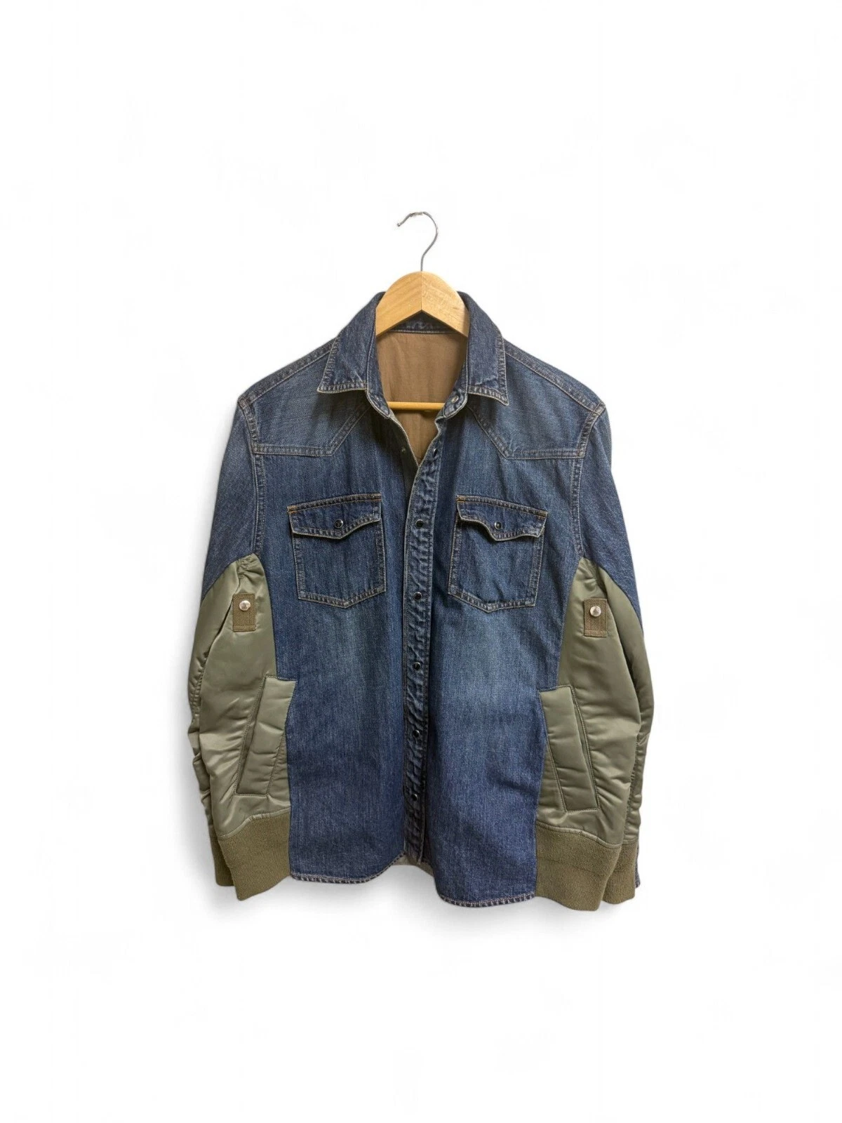 SACAI Giacca Bomber Denim Bloccata Colore Taglia 1