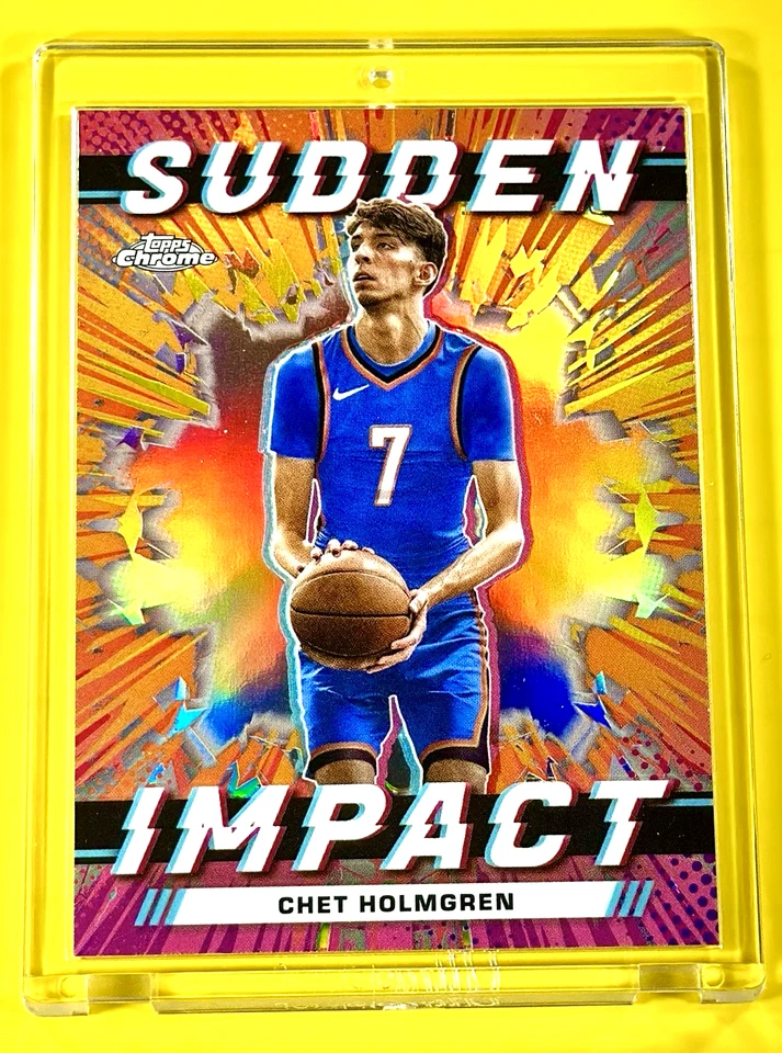 CHET HOLMGREN GONZAGA THUNDER PHENOM SUDDEN IMPACT PARALLEL REFRACTOR ROOKIE  🔥 - Image 4 of 4
