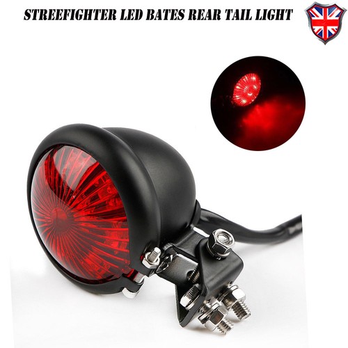 Motorcycle LED Rear Stop Tail Light Running Lamp Black Red Lens For Dirt Bike - 第 1/10 張圖片