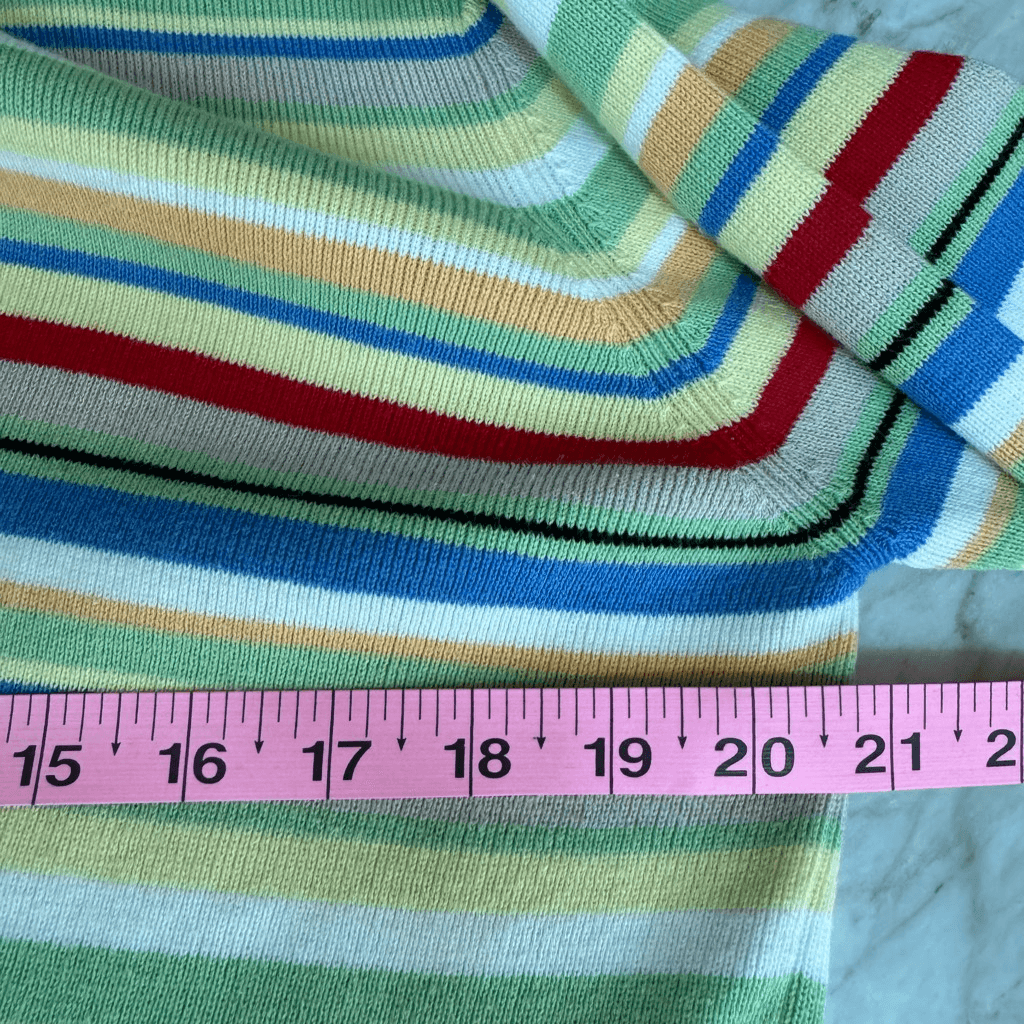 Designers Originals vintage bright multicolor striped 100% cotton