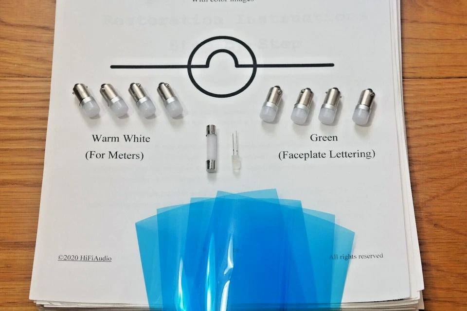 McIntosh MC2105 LED Actualización Bombillas Lámparas Gel Filtros INSTRUCCIONES Kit Set Foto 3 de 4