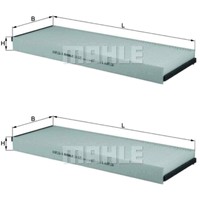 2X Mahle / Knecht Innenraumfilter Innenraumluft Pollenfilter LA 625