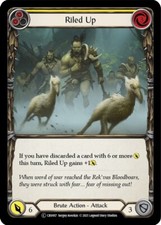 Flesh and Blood TCG Riled Up Crucible of War Yellow CRU017 Unlimited Common