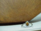 Sterling Silver Cabochon Amber Ring Handmade Solid Band Sz 9 ~ 3.4 Gram Vintage — photo 3