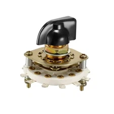 3P3T 3 Pole 3 Position 1-Deck Band Channel Rotary Switch Selector with Knob