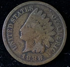 1888 Indian Head Cent, Very Good Condition