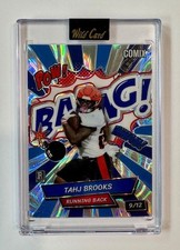 2025 Wild Card Comix Tahj Brooks Rookie BAANG! Holo Disco /12 Bengals Encased RC