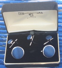Vintage Swank Blue/Silver Cufflinks and Shirt Studs in Box