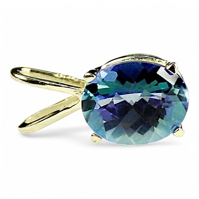Neptune Garden Topaz, 14KY Gold Pendant, P002