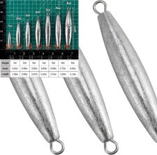 Dr.Fish 5 Pack Inline Trolling Sinker Torpedo Fishing 6oz-5 Pack, Silver 