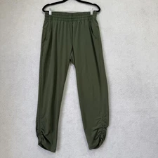 CALIA by Carrie Underwood Jogger Pants Womens Medium Olive Green Stretch Ruched