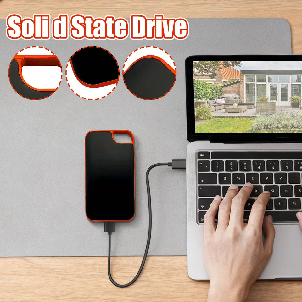 External Hard Drive 1TB Portable High-Speed Data Storage Drive for Desktop  - Image 3 of 4