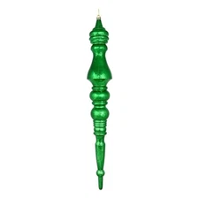 Vickerman 20" Finial Christmas Ornaments in Mercury Green