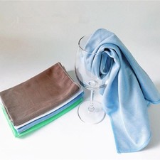 1pc Microfiber Cleaning Cloth for Glass, Mirror, Car, Kitchen, Wine, Metal