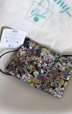 Gabs Beyonce Tasche M Leder gehämmert schwarz mehrfarbig NEU mit Dust Bag