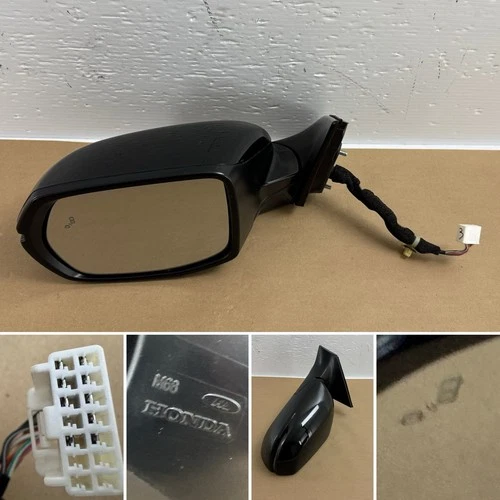 OEM 17-22 Honda CR-V CRV Driver Side View Mirror Blind Spot BLACK *9 pins plug