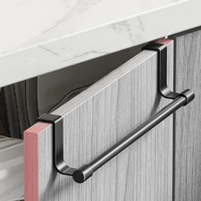 Over Cabinet Towel Rail Holder Kitchen Door Hanging Rack No Drill Steel