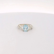 Sterling Silver Blue Stone Ring - Size 7 C31022705 