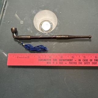 Vintage Japanese smoking pipe Kiseru Showa Retro Brass 8”