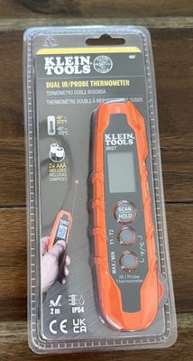 Klęin Tools IR07 Dual IR/Probe Thermometer -40°F to 572°F Pocket Temp Brand New!